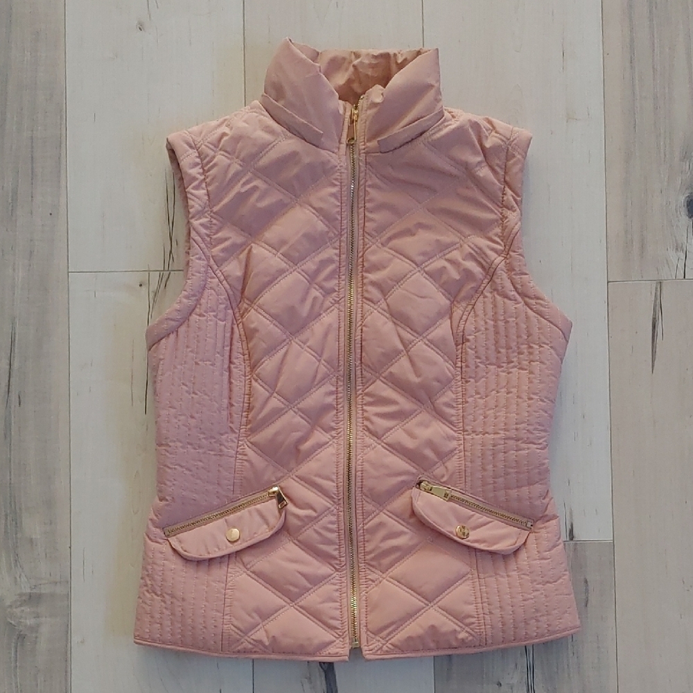 Women's Pink Quilted Vest